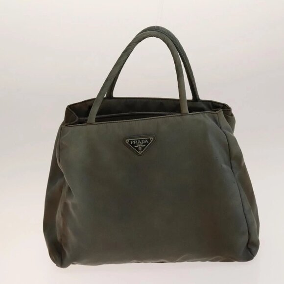 PRADA Tote Bag Nylon 2Set Gray Pink Auth 138061 - Picture 2 of 16
